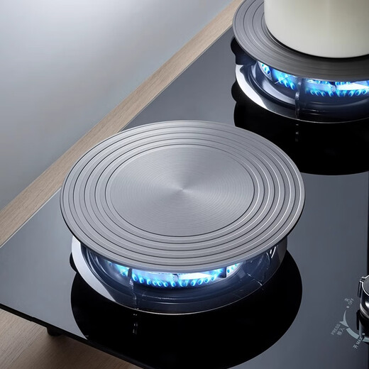 He Jiagong kitchen heat conduction plate pot protection gas stove multi-functional heat conduction plate thawing plate anti-burning black energy-saving household pot holder diameter 20cm thickened 4mm