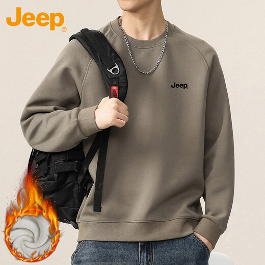 JEEP Jeep sweatshirt men's spring and autumn casual loose long-sleeved bottoming shirt tops men's clothing