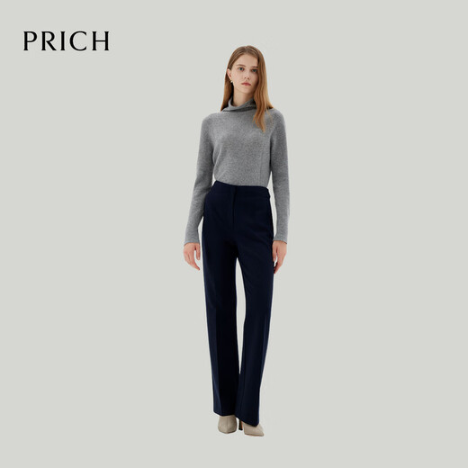 PRICH Temperament Simple Slim Slim Drape Suit Pants 2025 Winter New Commuting High Waist Suit Pants Women 59 Navy Blue M 165