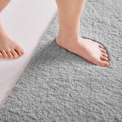 Fantasy thickened super soft bathroom floor mat absorbent toilet foot mat toilet bathroom non-slip household carpet door floor mat dark gray 2CM super soft thickened 45cmx70cm 2 pieces save more