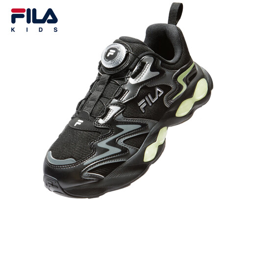 FILA Children's Shoes Running Shoes 2026 Spring New Men's and Women's Retro Running Shoes for Middle and Large Children Magic Stone Black/Castle Gray-BK 38 Inner Length 23.5cm
