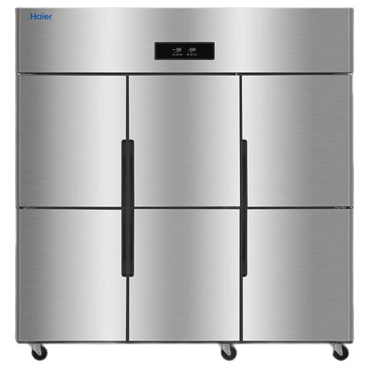 Haier Freezer Commercial Four-Door Six-Door Refrigerator Kitchen Cabinet Upright Hotel Freezer Back Kitchen Quick Freezer Stainless Steel Refrigerator Cabinet Fresh Meat Fresh Cabinet Starfish Standard Model 430 Reinforced Stainless Steel Plate Six-Door Full Freezer