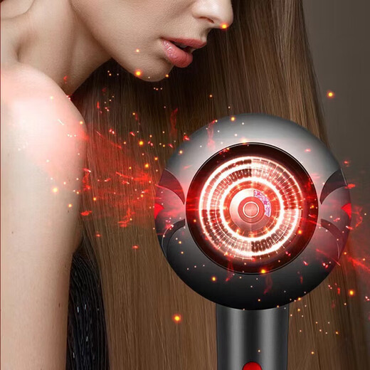 Thousands of people are rushing to grab this hair dryer, home high-power quick-drying negative ion hair care hot and cold air barrel, hair dryer for barber shops, black, hot-selling