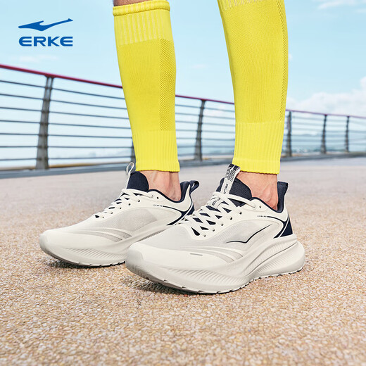 Hongxing Erke Mingou 3 running shoes men's winter new running shoes men's soft sole shock-absorbing sports shoes wear-resistant lightweight shoes men's shoes microcrystalline white/cosmic blue 40