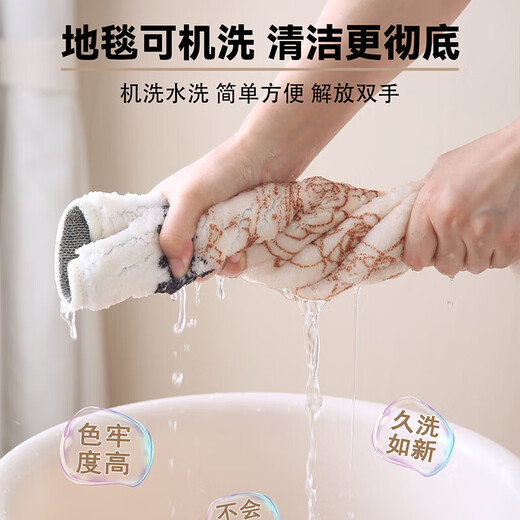 First idea of bedroom bedside blanket, living room thickened carpet ins carpet, high-end light luxury, simple, waterproof, anti-fouling and easy to care for, mousse 80*200, insulating from coolness and warmth, soft and skin-friendly