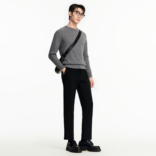 Jiumuwang Shopping Mall Same Style Men's Sweater Men's Spring and Winter Commuting Warm Men's Undershirt Slim Version+Medium Gray+JY1DV51127 M 170/92A(48)