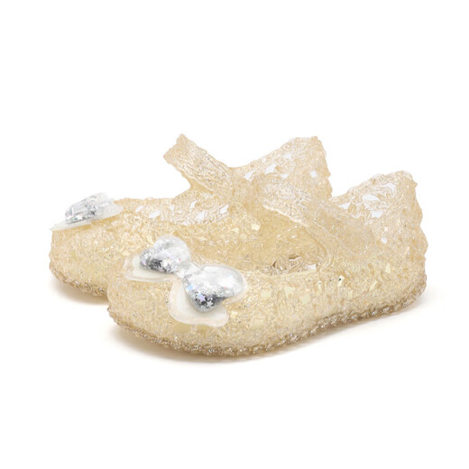 SATCHI jelly shoes sweet hollow waterproof low-top children's sandals for small and medium-sized children gold 23