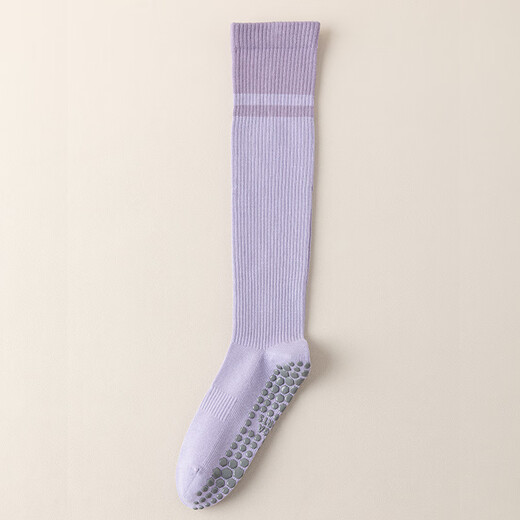 Skingcond Japanese sports pressure calf socks fitness Pilates long-tube anti-slip women's yoga socks velvet cotton full-length anti-NBG2 dark gray one-size-fits-all muscle pressure sports socks