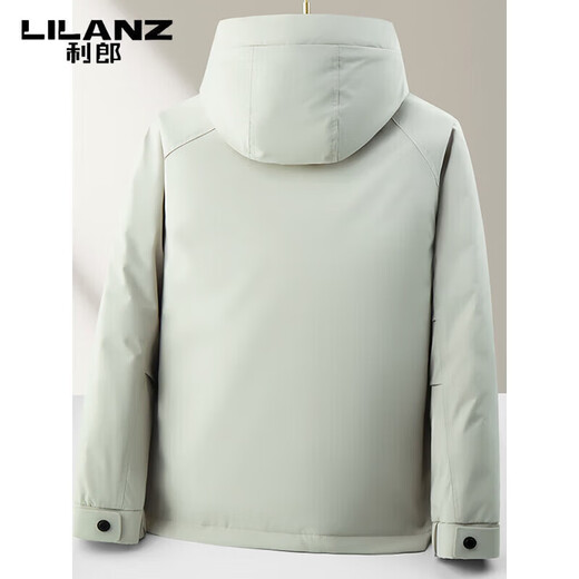 LILANZ workwear down jacket men's winter 2025 new high-end duck down top casual hooded jacket men's trendy orange M
