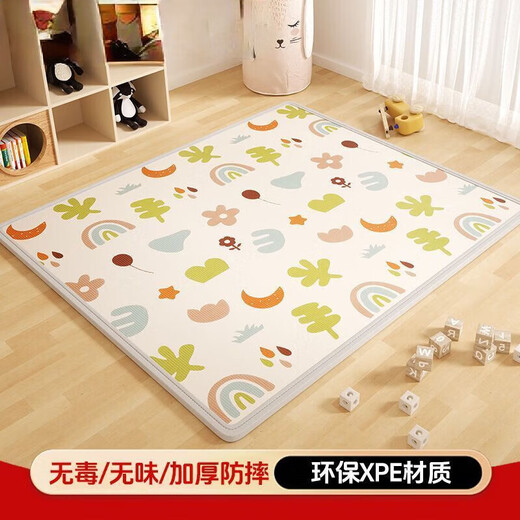 Baby crawling mat, baby thickened household crawling mat, non-toxic and odorless, formaldehyde-free carpet for children's room, no-wash and wipeable, whole sheet, 180*300*2.5, random colors