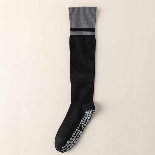 Skingcond Japanese sports pressure calf socks fitness Pilates long-tube anti-slip women's yoga socks velvet cotton full-length anti-NBG2 dark gray one-size-fits-all muscle pressure sports socks