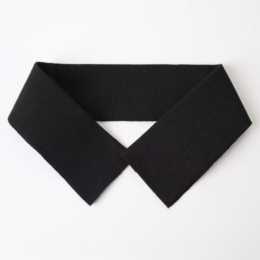 Fat Donglai's same style down jacket collar protective cover, full-cover cotton coat collar, threaded collar, anti-fouling artifact accessory, black bag collar (60 cm long, 17 cm wide)