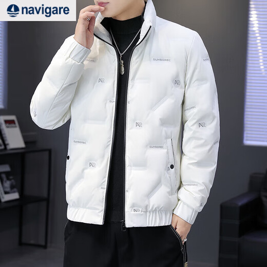 Navigare Итальянский маленький зимний мужской пуховик для парусного спорта 2025, новый модный короткий стиль, красивый, легкий, утолщенный и универсальный, черный 2XL