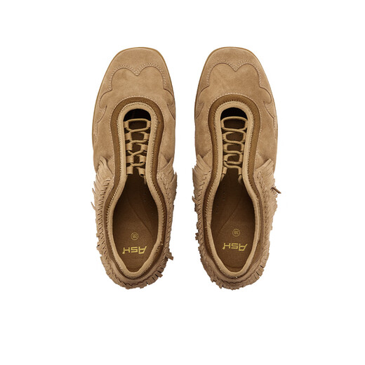 ASH women's shoes 2026 spring and summer new style MARIE sports low-cut thin-soled moral training shoes for women with round toes and deep mouth single shoes, brown 35