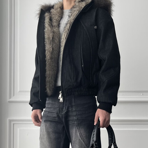 CATSSTAC Chaqueta Six Pointed Constellation Mountain Eagle (versión vaquera) Negro M