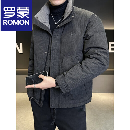 ROMON Мужской пуховик с воротником-стойкой, зима 2025, новая толстая теплая повседневная куртка, мужская одежда, черный M