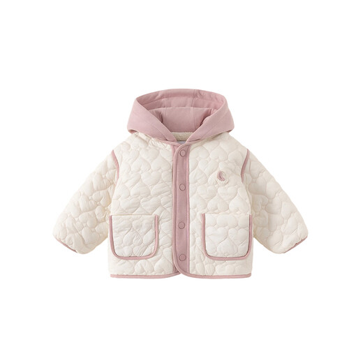 INSBOBO Girls' Cotton Clothes 2025 Winter Baby Cotton Jackets Children's Clothes New Good-looking Children's Jackets Winter Clothes Beige 80