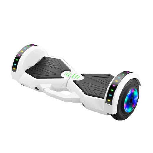 TENGKAYOU smart electric self-balancing car electric children's 6-8-10-12-15 double-wheeled adult pole-less parallel twisting car 8-inch white luminous wheel + protective gear + watch + Bluetooth