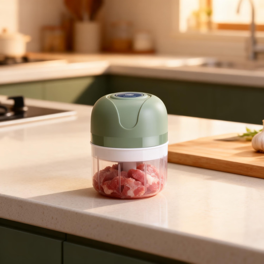 Garlic beater electric garlic blender onion ginger garlic smasher artifact multi-functional small household cooking machine upgraded green (250ml large capacity recommended)