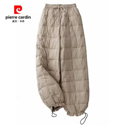 Pierre Cardin (pierre cardin) minus 40 degrees extreme cold down cotton pants for women's winter outer wear 2025 new Northeast Harbin cold and windproof pants black down cotton pants for women's outer wear M