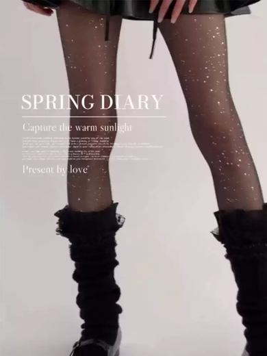 Lu Jing hot girl sparkling diamond sequins skin-beautifying stockings black bling sparkling galaxy summer ultra-thin girl pure desire stockings sequin black * 1 one size fits all regular style collection plus purchase priority delivery