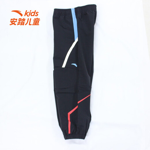 ANTA Children's Pants Boys' Wear 2026 Spring New Ultraman Cycling Series Woven Sports Pants Basic Black-1 130 cm