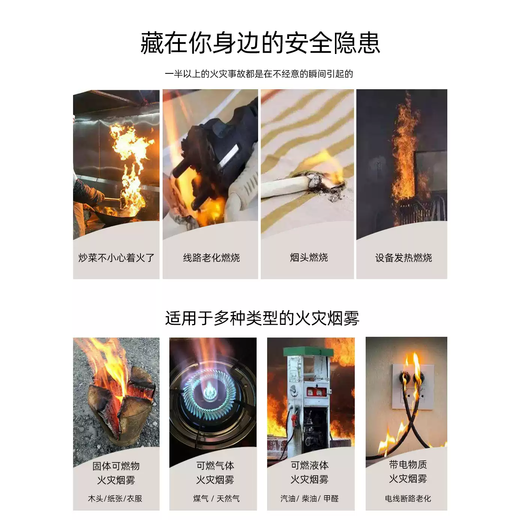 Fu'an Wireless Smoke Alarm Home Commercial Fire Special Fire Detection Sensor Alarm 3C Alarm Wireless Smoke Detector FS3033/L