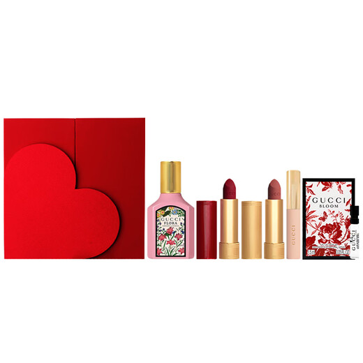 Gucci (GUCCI) New Year's Valentine's Day Gift Lipstick Gift Box Perfume Women's Cosmetic Set Makeup Gift Box Birthday Gift for Girls Limited Gift Box Full Series Makeup Set