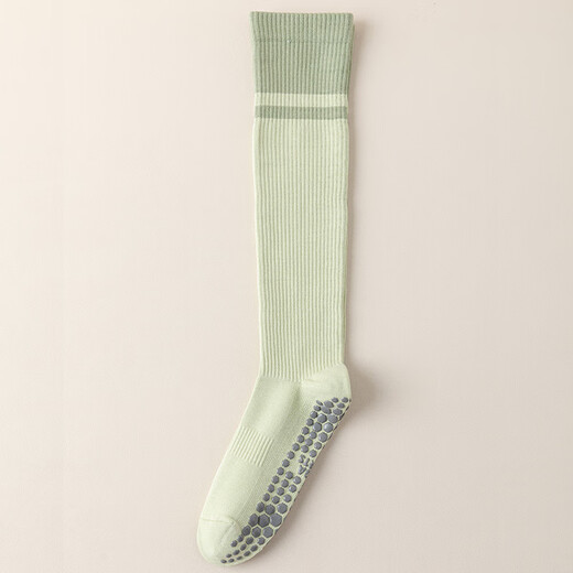 Skingcond Japanese sports pressure calf socks fitness Pilates long-tube anti-slip women's yoga socks velvet cotton full-length anti-NBG2 dark gray one-size-fits-all muscle pressure sports socks