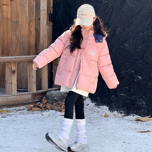 Mumuwu Girls' Cotton Clothes 2025 New Winter Style Jackets Girls College Style Versatile Warm Thickened Cotton Clothes Trendy