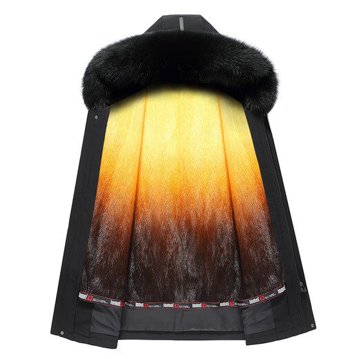 CHEVALPES国际一线品牌2025新款派克服男士冬季水貂内胆中长款整貂皮毛一体 A款(狐狸毛领-貂绒内胆) M 170(100-120斤)加购有礼