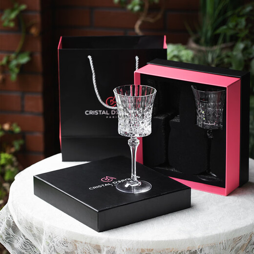 Yusenyi French imported cda retro red wine glass, love champagne glass, goblet gift box, whiskey glass, 2 love wine glasses, color gift box