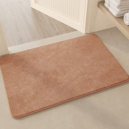 Fantasy thickened super soft bathroom floor mat absorbent toilet foot mat toilet bathroom non-slip household carpet door floor mat dark gray 2CM super soft thickened 45cmx70cm 2 pieces save more