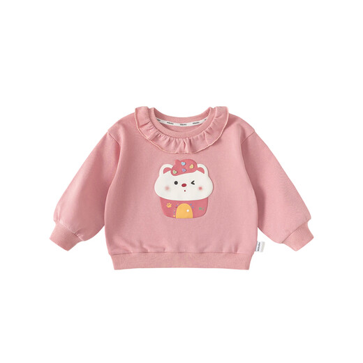 INSBOBO Girls' Sweaters 2026 Spring Children's New Children's Clothing Girls Good-Looking Clothes Baby Fashionable Tops Pink 120