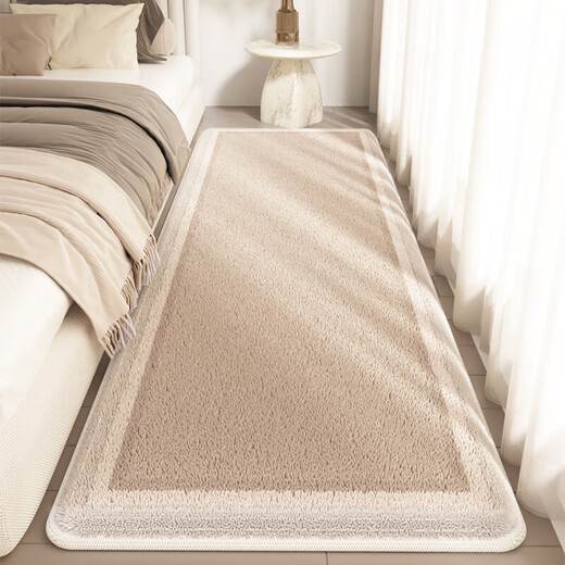 First idea of bedroom bedside blanket, living room thickened carpet ins carpet, high-end light luxury, simple, waterproof, anti-fouling and easy to care for, mousse 80*200, insulating from coolness and warmth, soft and skin-friendly