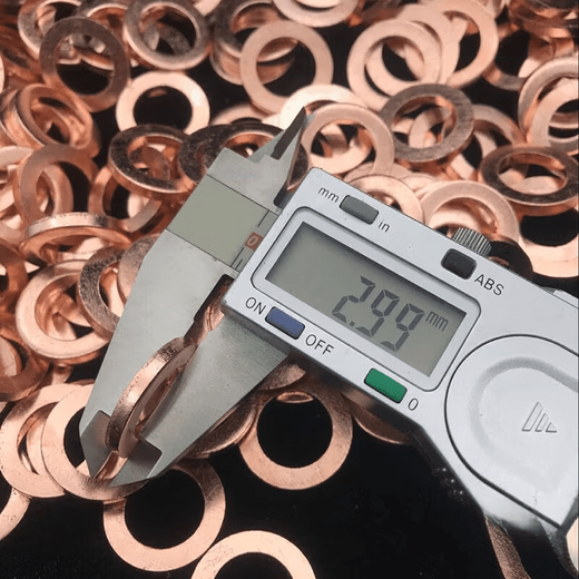 Hejian tribute copper gasket washer copper gasket thick 3mm copper meson T2M6M8M10M12M14M16M18M20M22M28 14222/100 pieces +26322.5/30