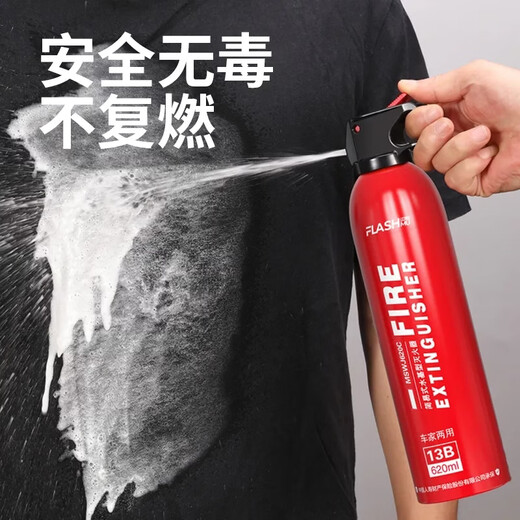 Vehicle-mounted water-based fire extinguisher for household use, private car, small portable car, annual inspection and environmental protection, Shanmu water-based 600+20 ml 13B genuine fire extinguisher 2 pieces