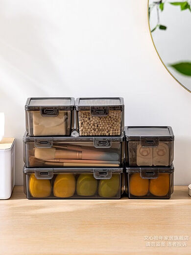 Fantasy cotton swab storage box bathroom makeup remover face towel bathroom transparent storage hairpin rubber band lipstick box small and short style