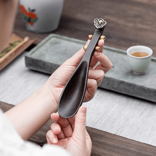 Jingxiang Wooden Pipa Tea Spoon Kung Fu Tea Set Household Kung Fu Tea Ceremony Parts Solid Wood Tea Spoon Wooden Pipa Tea Spoon