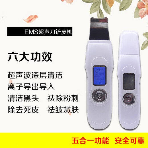 Wen Shiou peeling machine ultrasonic household beauty instrument facial pore cleaner to remove blackheads shovel import and export facial cleansing instrument white Chinese