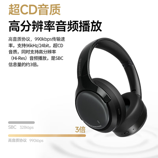 Weak water and sand 2025 new Cambrian headset Bluetooth wireless noise reduction headset mobile computer game low latency ultra-long battery life sent to boyfriend and girlfriend students flagship version gauze gray | IMAX level immersive sound