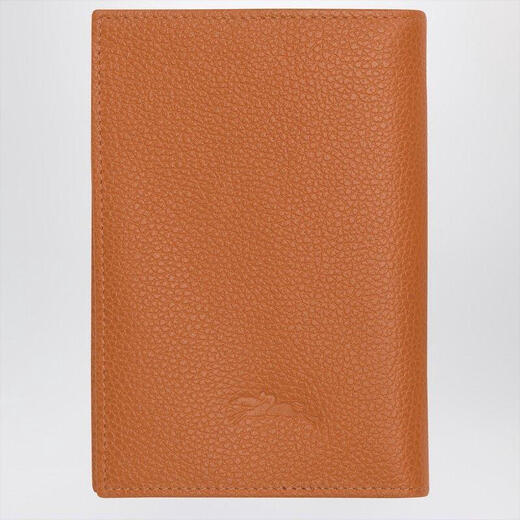 Longchamp (LONGCHAMP) Women's Passport Case Document Storage Anti-wear Portable Carry Protection Passport Brown Leather Material Brown TU
