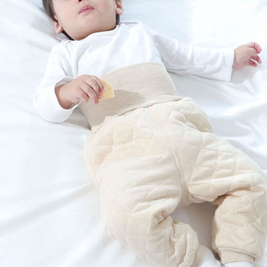 Ultraman baby warm clothes autumn and winter pure cotton quilted autumn clothes high waist thickened baby underwear set inner wear split 66cm (recommended 8-12 Jin Jin equals 0.5 kg) side snap high waist warm suit one size