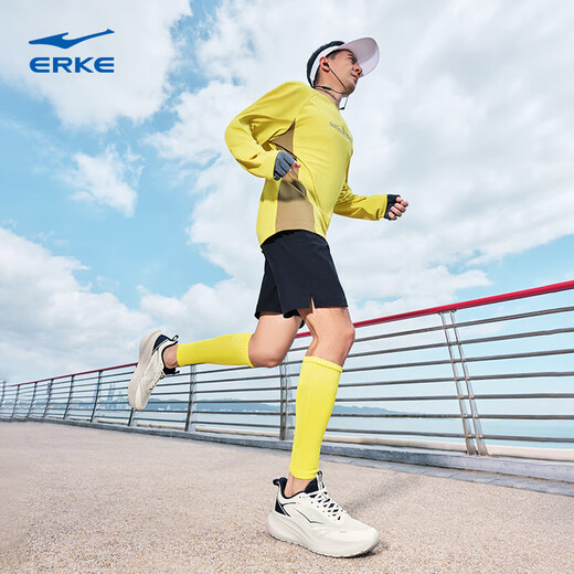 Hongxing Erke Mingou 3 running shoes men's winter new running shoes men's soft sole shock-absorbing sports shoes wear-resistant lightweight shoes men's shoes microcrystalline white/cosmic blue 40