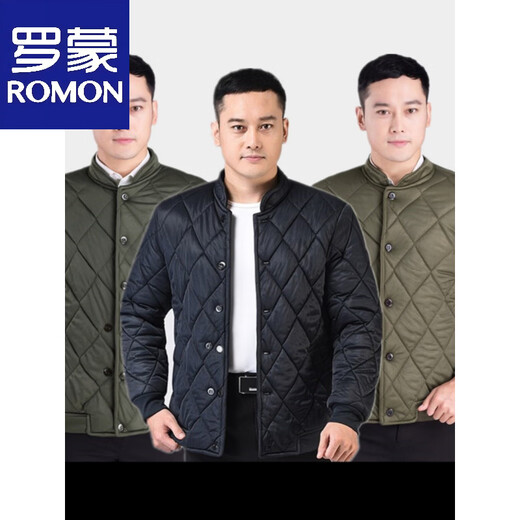 Luo Meng middle-aged and elderly elastic cotton coat men's inner sleeve small cotton jacket loose labor protection clothing warm cotton coat men's cold storage work clothes men's military green cotton-padded coat without external pockets XL 180 weight 125-145Jin Jin is equal to 0.5 kg