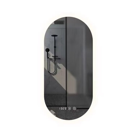 DYQT oval led makeup mirror wall-mounted bathroom smart bathroom mirror with light anti-fog dressing table mirror wall-mounted no light model high-definition explosion-proof 40x70 cm