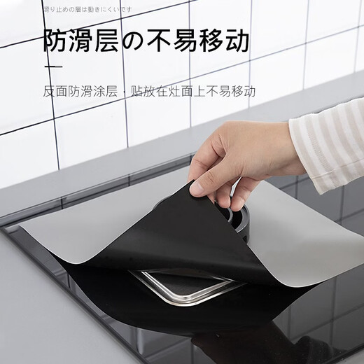Sungsa Japanese gas stove oil-proof mat kitchen stove protective mat dust-proof and anti-fouling mat high temperature resistance easy to clean stove mat 2 pack (orange + gray)