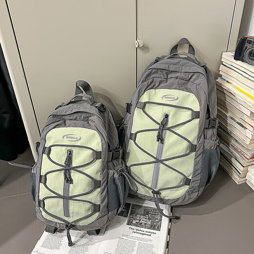 Yookdd outdoor hiking bag, hiking sports, versatile large-capacity backpack, commuter backpack for boys, computer bag for female college students, gray green large size