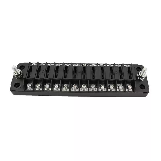 12-way car fuse box single row long fuse holder with positive and negative poles 32v100A car fuse holder 12-way rectangular