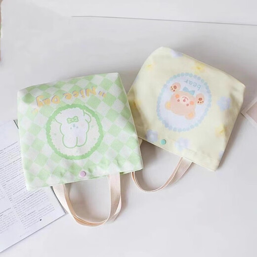 Cartoon Katie kt cute canvas bag casual simple portable canvas bag commuter versatile bag girl handbag strawberry kt canvas bag